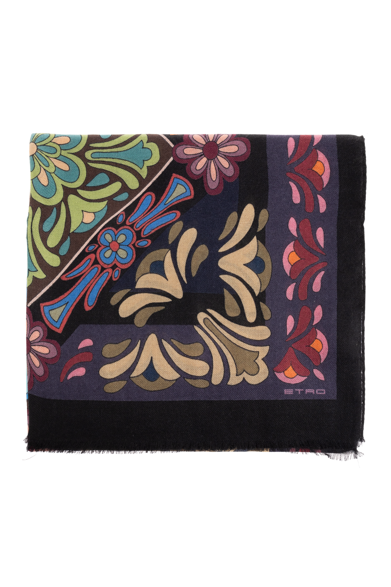 ETRO エトロ スカーフ カシミア シルク マルチカラー Scarf